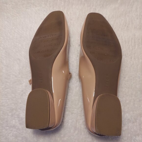 Anne Klein Nude Mary Jane Pumps | Square Toe Block Heel Shoes | Women’s Size 9.5 - Picture 8 of 9